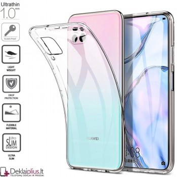 Silikoninis dėklas 1.0 mm storio - permatomas (Huawei P40 LITE)